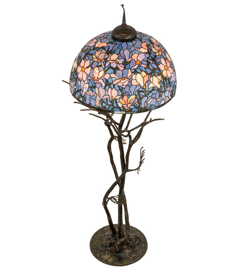 75"H Tiffany Magnolia Floor Lamp