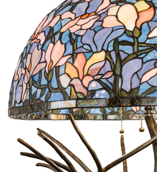 75"H Tiffany Magnolia Floor Lamp