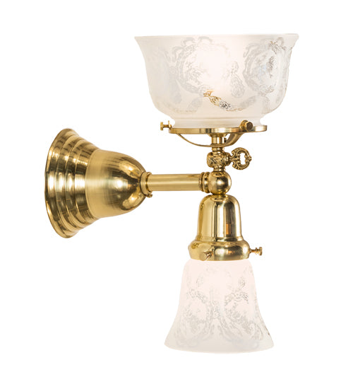 7.5" Wide Revival Gas & Electric 2 Light Wall Sconce