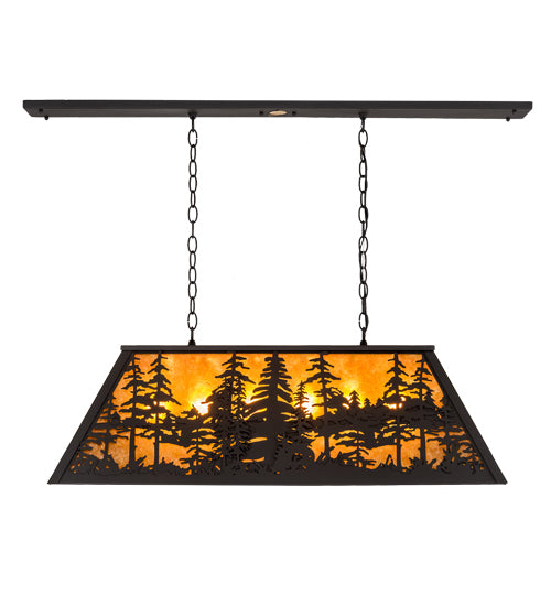 36" Long Tall Pines Oblong Pendant