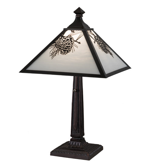 22"H Winter Pine Table Lamp