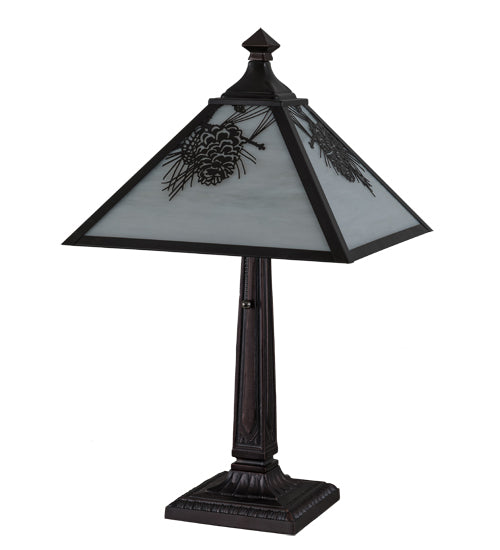 22"H Winter Pine Table Lamp