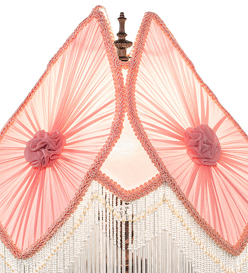 26" High Fabric & Fringe Pink Pontiff Accent Lamp