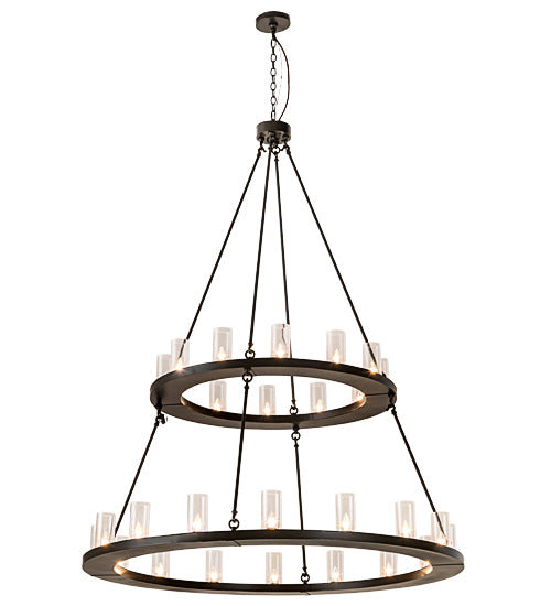 60"W Loxley 28 Lt Two Tier Chandelier