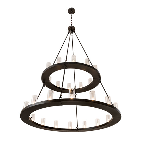 60"W Loxley 28 Lt Two Tier Chandelier