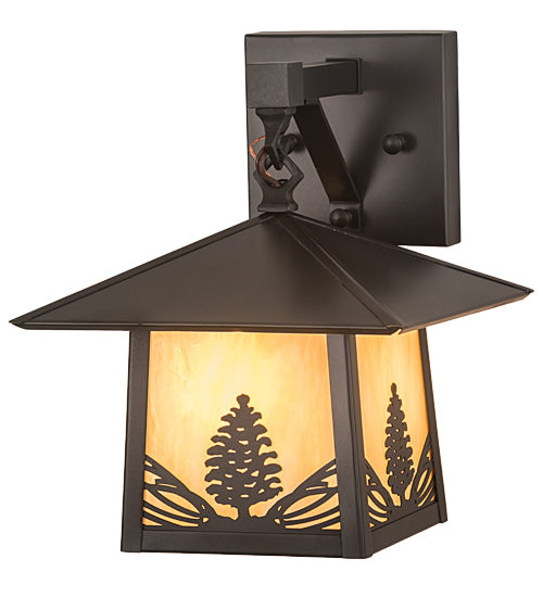 9" Wide Stillwater Mountain Pine Wall Sconce