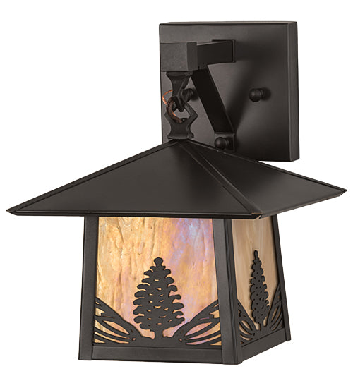 9" Wide Stillwater Mountain Pine Wall Sconce