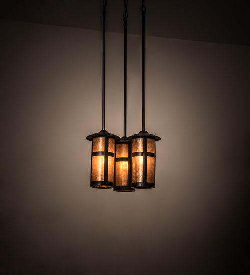 14" Wide Fulton Prime 3 Lt Cascading Pendant