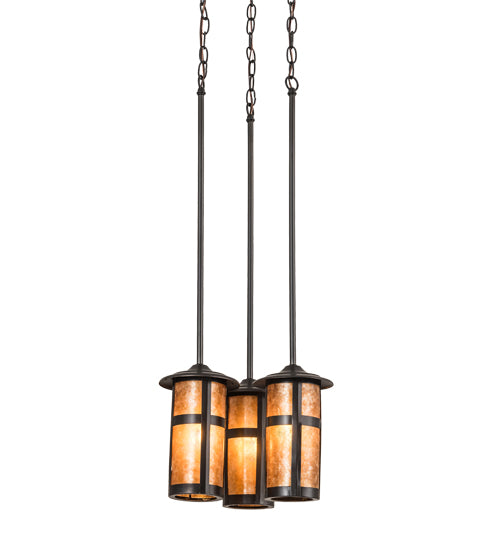 14" Wide Fulton Prime 3 Lt Cascading Pendant