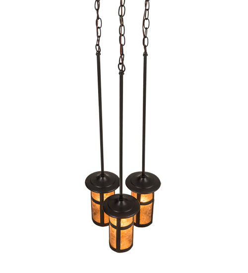 14" Wide Fulton Prime 3 Lt Cascading Pendant