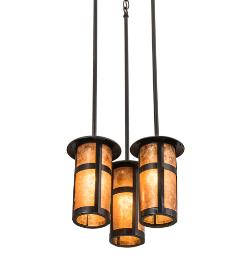 14" Wide Fulton Prime 3 Lt Cascading Pendant