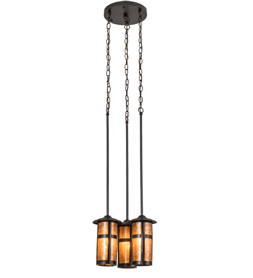 14" Wide Fulton Prime 3 Lt Cascading Pendant