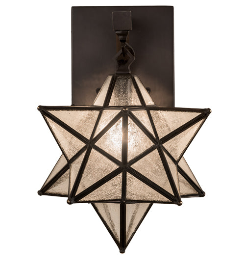 9" Wide Moravian Star Hanging Wall Sconce