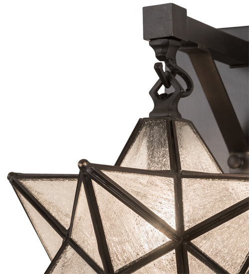 9" Wide Moravian Star Hanging Wall Sconce