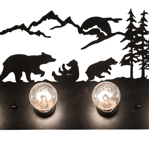 32" Wide Bear Family 6 Light Vanity Light