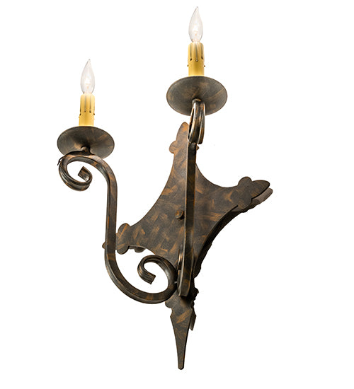 12" Wide Angelique 2 Light Wall Sconce