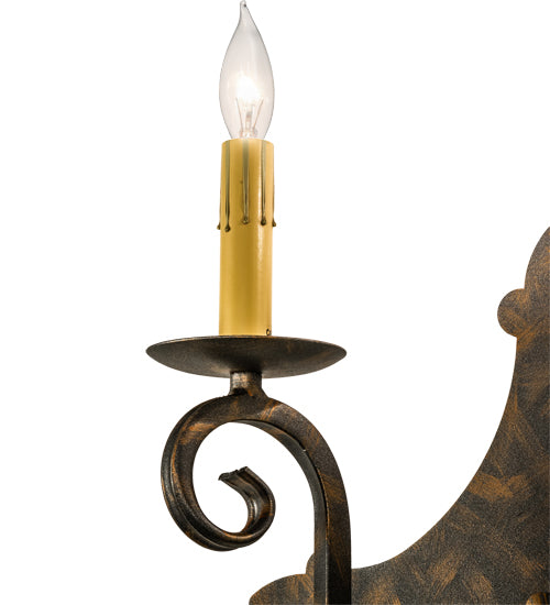 12" Wide Angelique 2 Light Wall Sconce