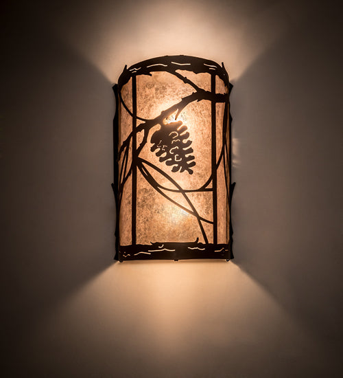 7" Wide Whispering Pines Wall Sconce