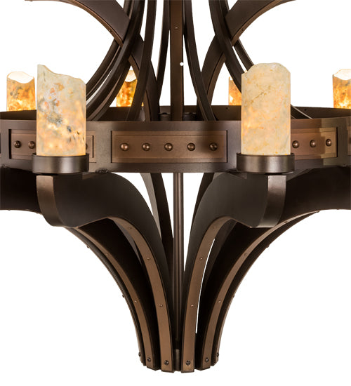 62" Wide Castilla Jadestone 21 Light Three Tier Chandelier