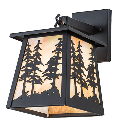 7" Wide Tall Pines Hanging Wall Sconce