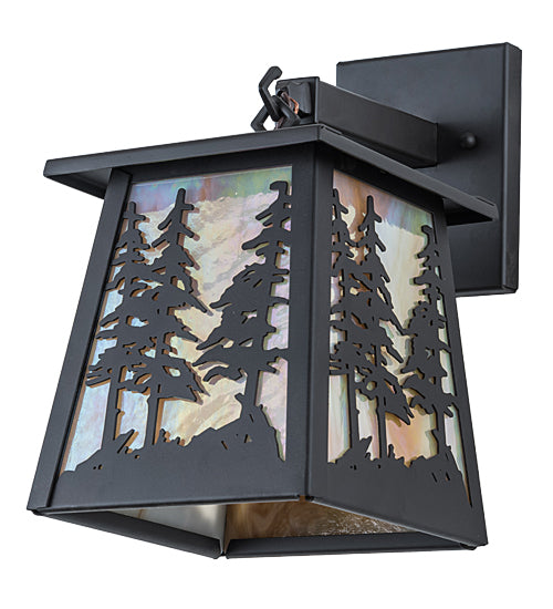 7" Wide Tall Pines Hanging Wall Sconce