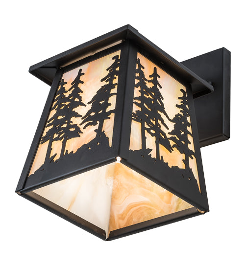 7" Wide Tall Pines Hanging Wall Sconce