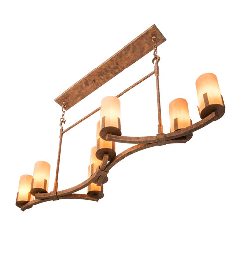 52" Long Cero 8 Light Oblong Chandelier