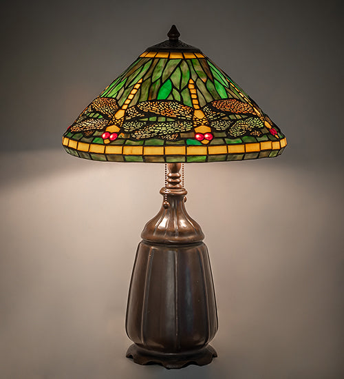 25" High Tiffany Dragonfly Table Lamp