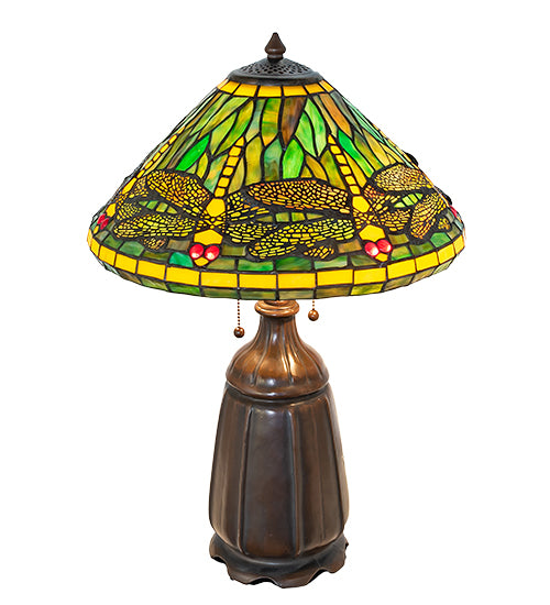 25" High Tiffany Dragonfly Table Lamp