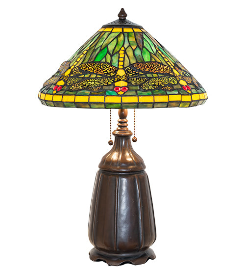 25" High Tiffany Dragonfly Table Lamp