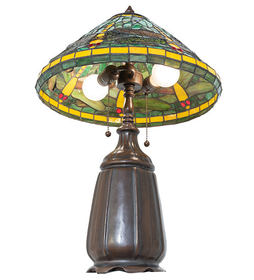 25" High Tiffany Dragonfly Table Lamp