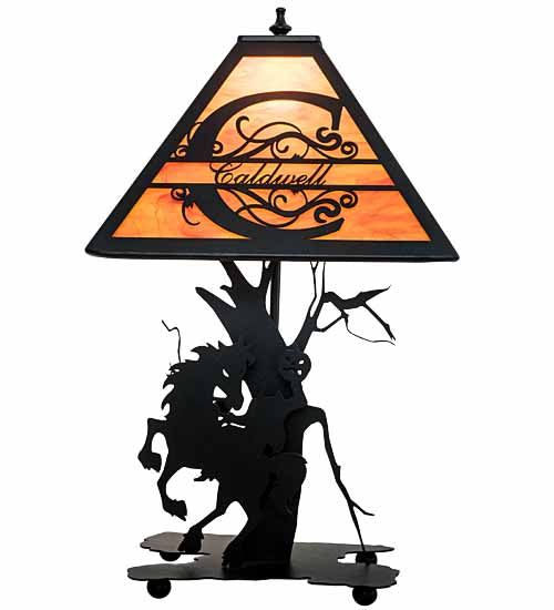 12.5" Wide Personalized Headless Horseman Table Lamp