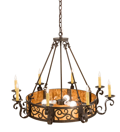 36" Wide Delano 8 Light Chandelier