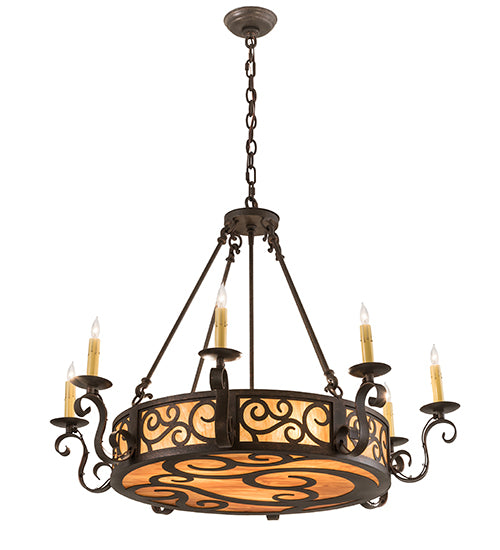 36" Wide Delano 8 Light Chandelier