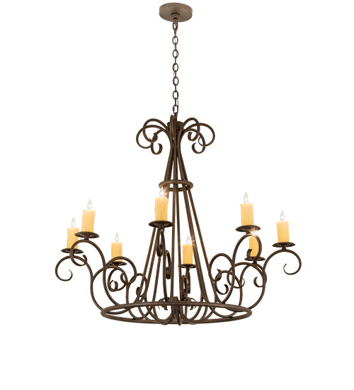 42" Wide Marguerite 8 Light Chandelier