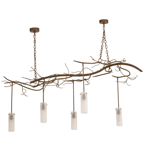 72" Wide Winter Solstice Cilindro 5 Light Oblong Chandelier