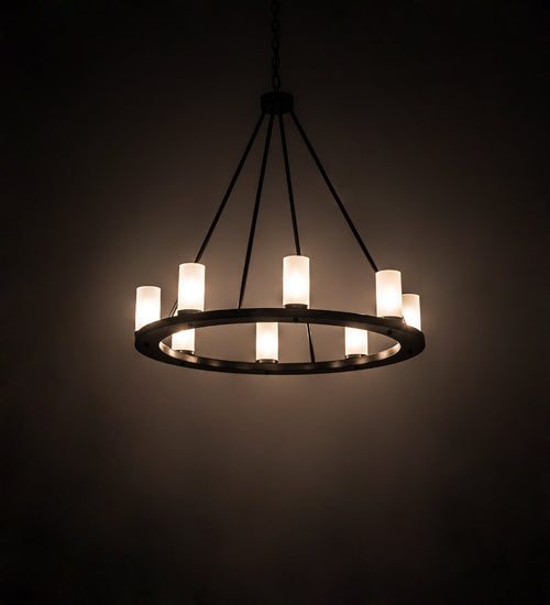 36" Wide Loxley 8 Lt Chandelier