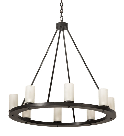 36" Wide Loxley 8 Lt Chandelier