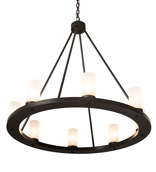 36" Wide Loxley 8 Lt Chandelier