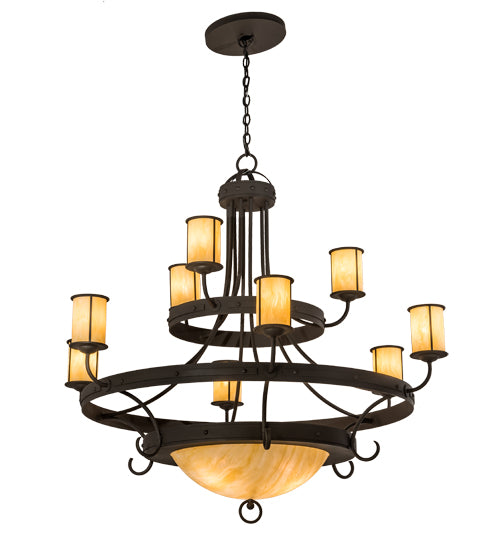 52" Wide Nehring 9 Lt Chandelier