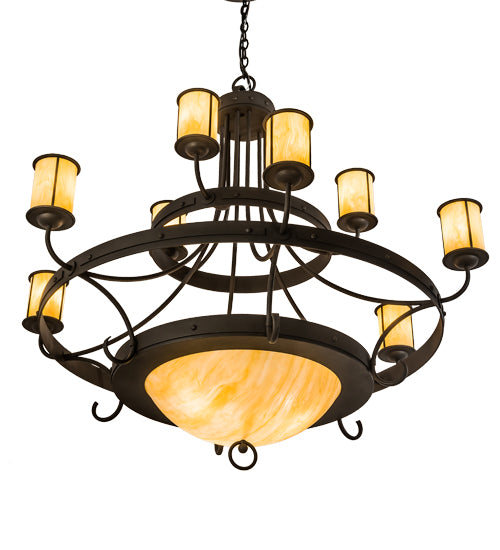 52" Wide Nehring 9 Lt Chandelier