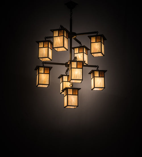 32"Wide Hyde Park "T" Mission 9 Light Chandelier