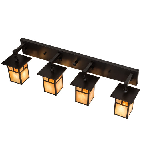 39"Wide Hyde Park "T" Mission 4 Light Vanity Light