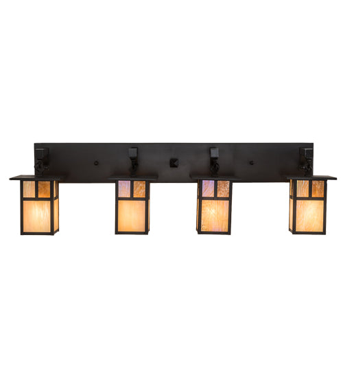 39"Wide Hyde Park "T" Mission 4 Light Vanity Light