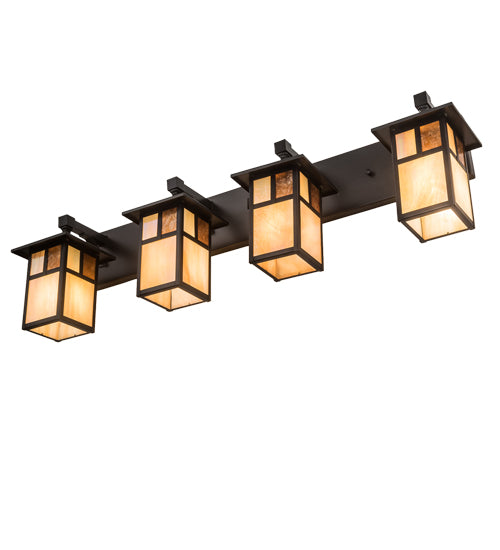 39"Wide Hyde Park "T" Mission 4 Light Vanity Light