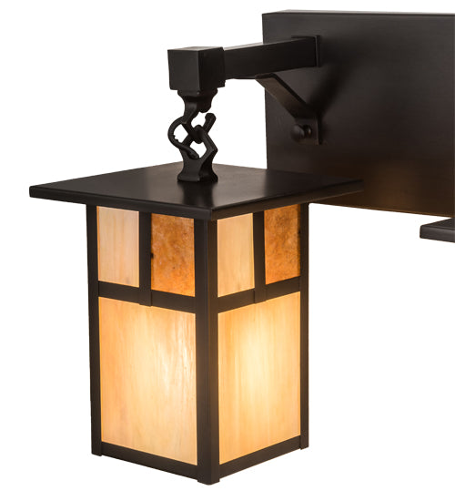 39"Wide Hyde Park "T" Mission 4 Light Vanity Light