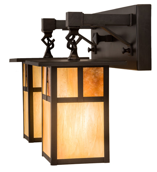 17"Wide Hyde Park "T" Mission 2 Light Vanity Light