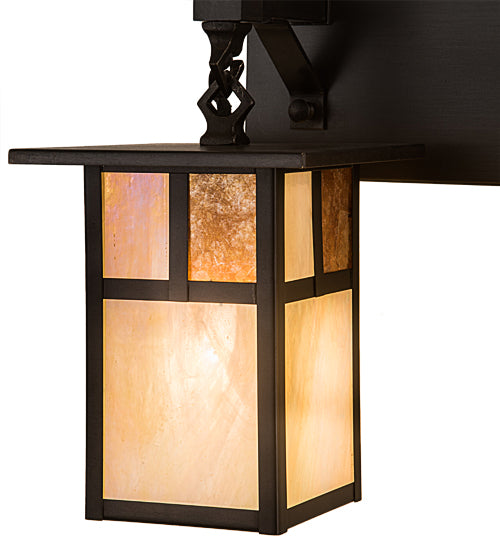 17"Wide Hyde Park "T" Mission 2 Light Vanity Light