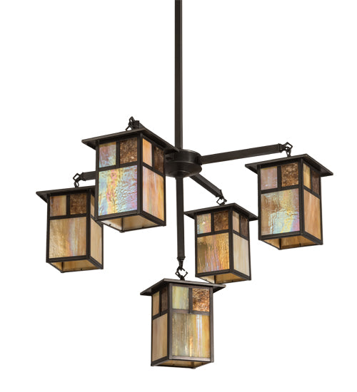 32"Wide Hyde Park "T" Mission 5 Light Chandelier