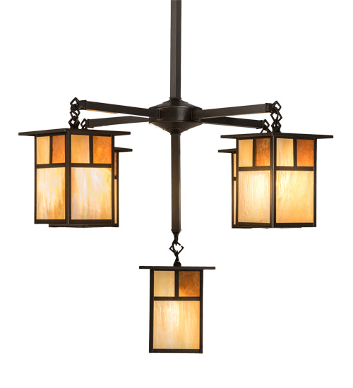 32"Wide Hyde Park "T" Mission 5 Light Chandelier